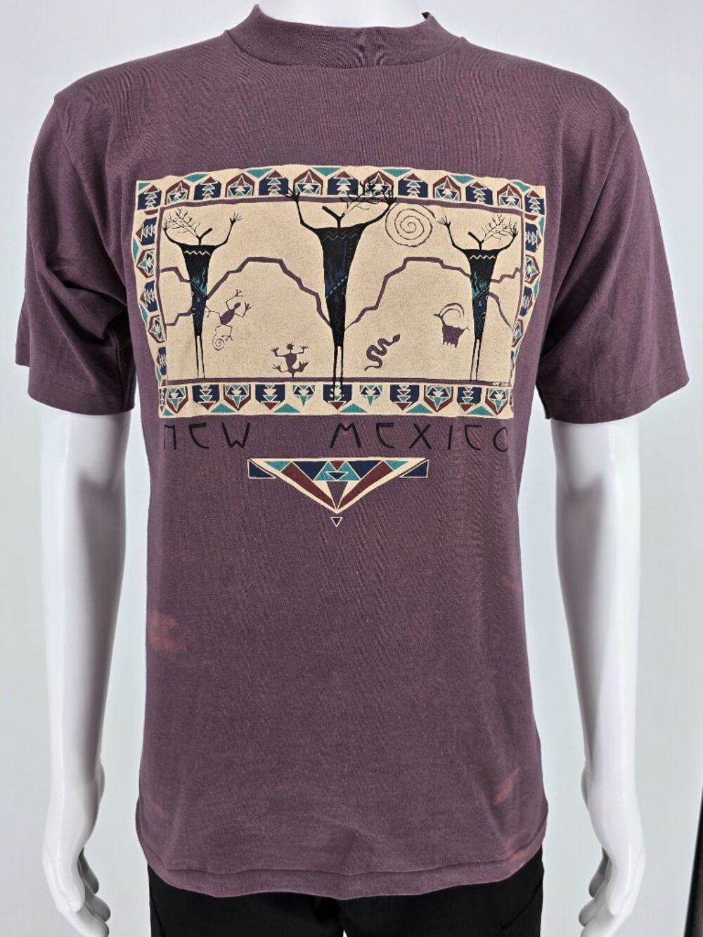 Vintage 1990s Prairie Mountain New Mexico Petroglyph Graphic T-Shirt (M)